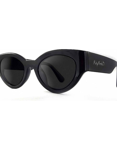 Ruby Rocks Chunky 'Zante' Cateye Sunglasses in Black