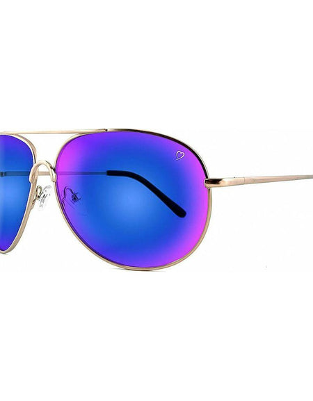 Ruby Rocks Classic 'Casablanca' Aviator Sunglasses in shiny Gold