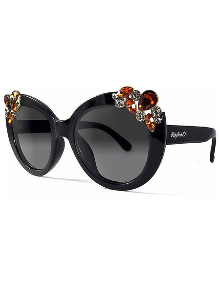 Ruby Rocks Ladies 'Dubai' Gem Detail Sunglasses In Black