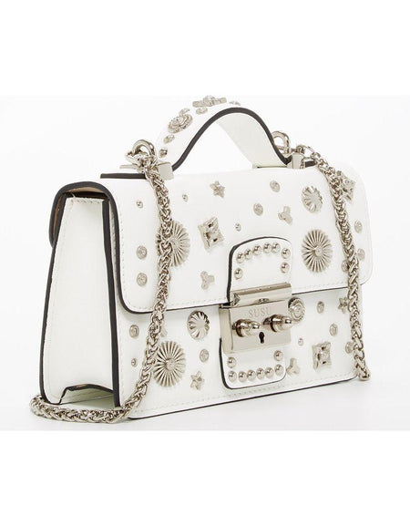 SUSU The Hollywood White Leather Crossbody Bag - A Dazzling Accessory for the Modern Woman