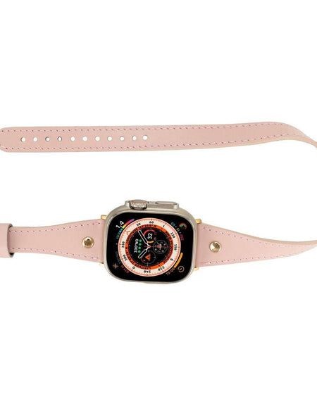 Syracuse Double Tour Leather Bands for Apple Watch 9, Ultra 2 and SE-10