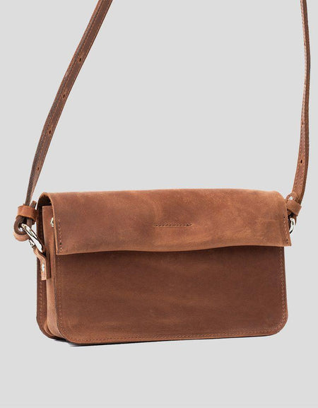 Classy Leather Shoulder Bag (Cognac Brown)