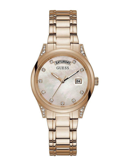 Guess Ladies' Watch GW0047L2, Pink Stainless Steel Quartz Watch for Women (36mm)