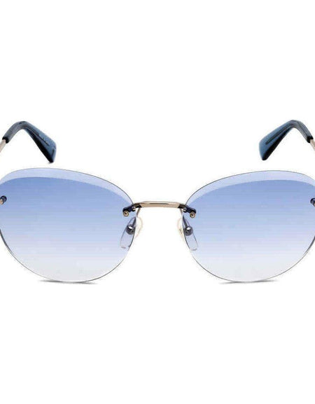 Longchamp LO128S-719 Women's Aviator Sunglasses - Blue Golden Metal Frame, UV400 Protection