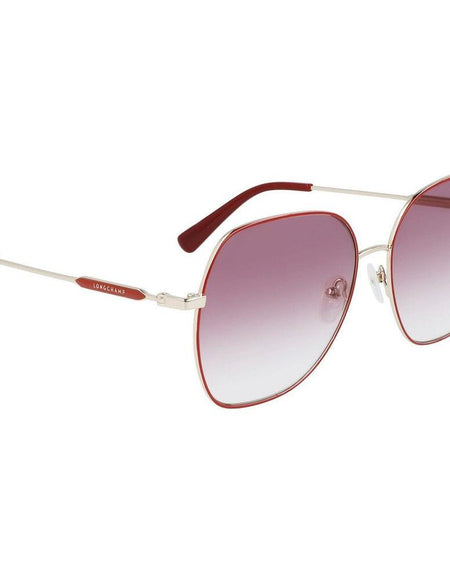 Longchamp LO151S-604 Women's Aviator Sunglasses in Red - Stylish UV400 Protection Eyewear
