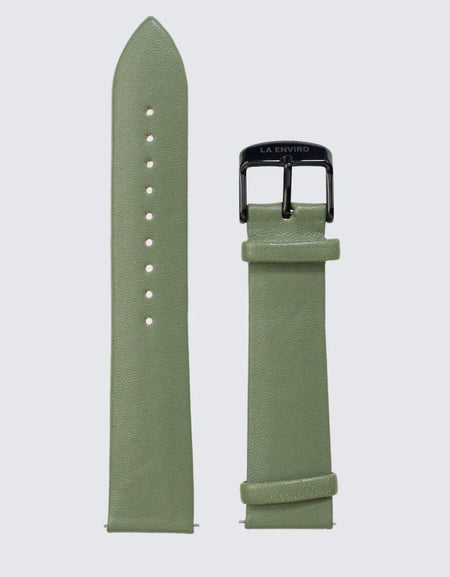 Green Vegan Leather Unstitched Strap | 20MM-0
