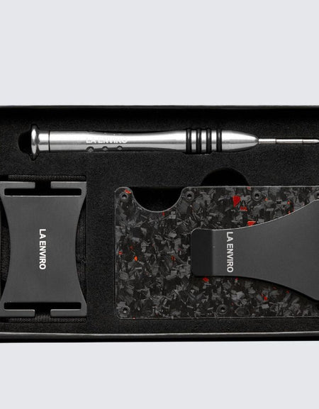 LORNE Forged Carbon Wallet I Gloss Red-1