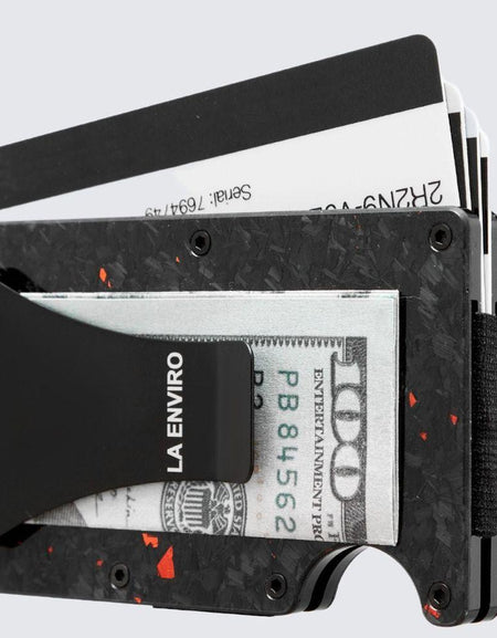 LORNE Forged Carbon Wallet I Gloss Red-0