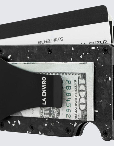 LORNE Forged Carbon Wallet I Matte Silver-1