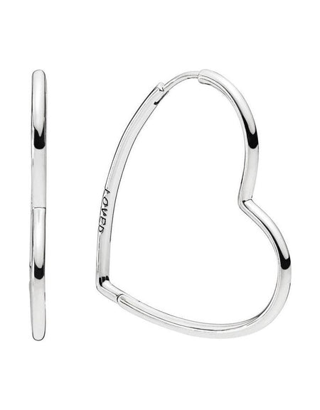 PANDORA JEWELRY Mod. ASYMMETRICAL HEART HOOP EARRINGS-0