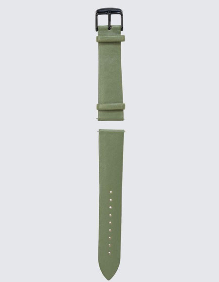 Green Vegan Leather Unstitched Strap | 20MM-1