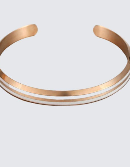 Minimalist Classic Bracelet - Rose Gold & White-1