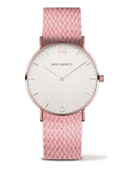 Paul Hewitt Unisex Quartz Watch PH-SA-R-ST-W-27M, Pink and White Dial, Ø 39mm