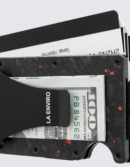 LORNE Forged Carbon Wallet I Matte Red-1