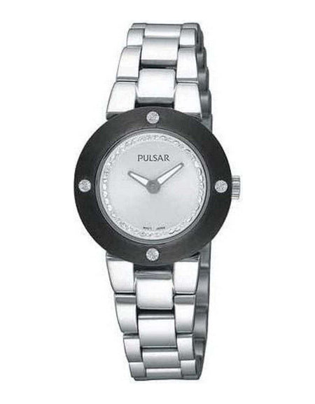 Pulsar Ladies' Watch PTA405X1 Quartz Silver Stainless Steel 27mm Black