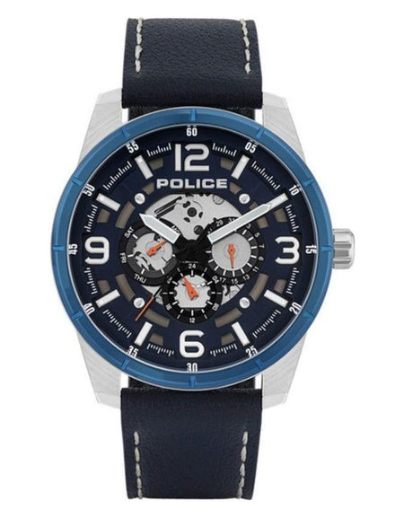 Men's Blue Leather Watch Strap Replacement - Ø 48mm