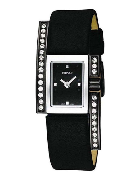 Pulsar Women's PEGD11X1 Black Leather Strap Watch - Elegant and Timeless