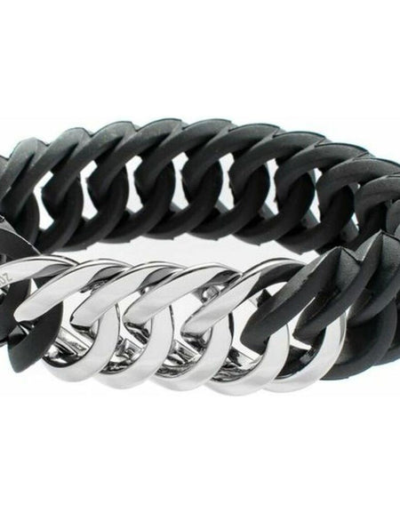 Bracelet TheRubz 100174 Black Silicone Stainless steel Silver Steel/Silicone-0
