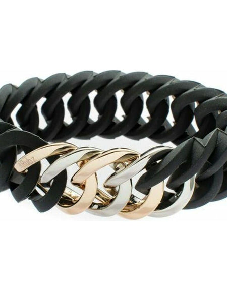 Bracelet TheRubz 100177 Black Grey Silicone Stainless steel Steel/Silicone-1