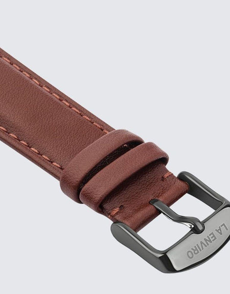 Brown Vegan Leather Strap | 20MM-0