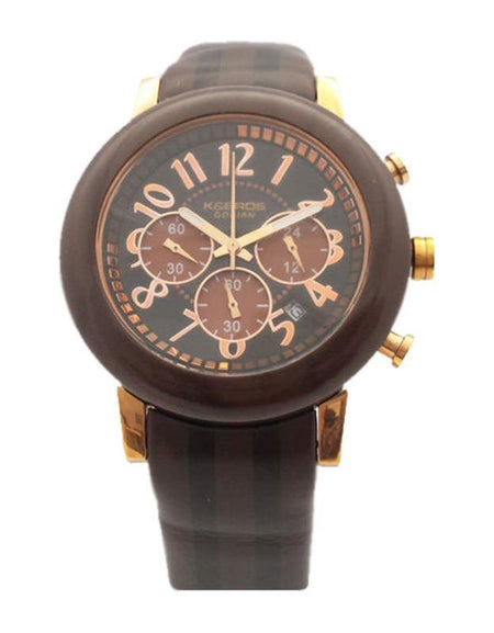 K&Bros Women's Leather Strap Replacement in Brown - Elegant and Sophisticated Watch Band for Ladies