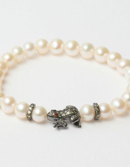 Ladies'Bracelet Lancaster JLA-BR-FROG-3-WH White Green Sterling silver 16 mm-0