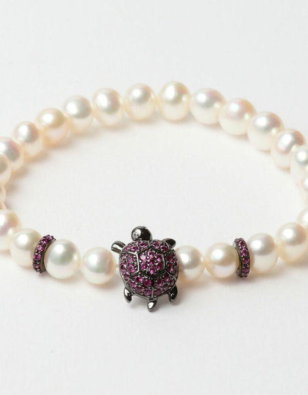 Ladies'Bracelet Lancaster JLA-BR-TURTLE-5-WH Purple White Sterling silver 16 mm-0