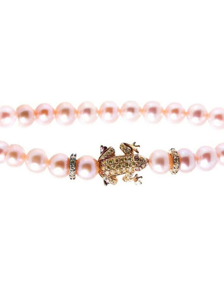 Ladies'Bracelet Lancaster JLA-BR-FROG-6-PU Pink Golden Zircons Sterling silver 16 mm-0
