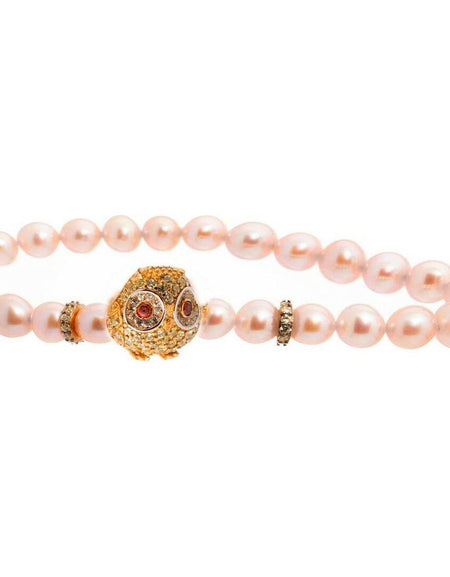 Ladies'Bracelet Lancaster JLA-BR-OWL-6-PE Golden Orange Zircons Sterling silver 16 mm-0