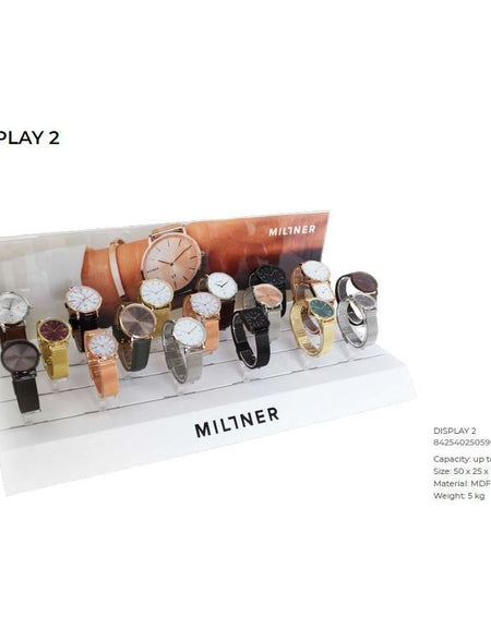 Millner Men's Stainless Steel Chronograph Watch Mod. 8425402505991 - Bold Black Dial and Bracelet