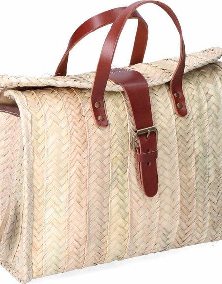 Briefcase EDM Milan Palm leaf Buckle Leather 32 x 26 cm-0