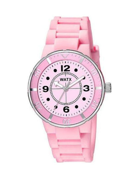 Watx & Colors Ladies' RWA1602 Pink Rubber Strap Quartz Watch (38mm)
