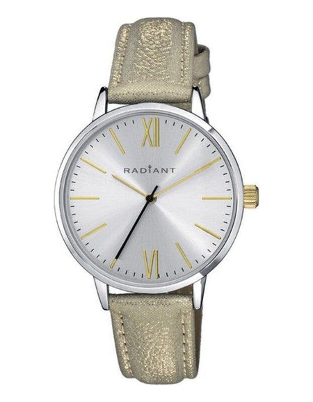 Radiant Women's Golden Leather Watch Strap Replacement - White, 36mm