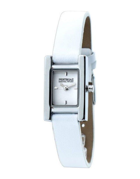 Pertegaz PDS-014-W Women's White Leather Watch Strap - Elegant Replacement Band for 19mm Quartz Watches