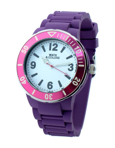 Watx & Colors Unisex Quartz Watch RWA1623-C1520 Purple 44mm