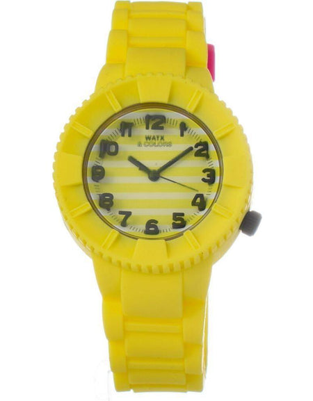 Watx COWA1155-RWA1557 Ladies' Yellow Silicone Strap Quartz Wristwatch (Ø 38 mm)