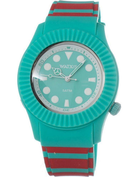 Watx Ladies' Green Silicone Strap Quartz Watch COWA3089-RWA5040 (Ø 43 mm)