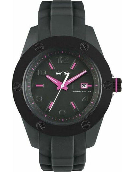 Ene Elegant Noir 42mm Men's Fashion Watch - Model 720000127 - Black