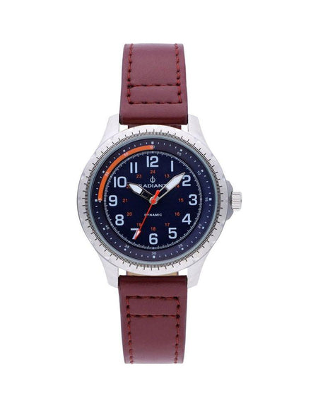 Radiant Infant's Blue Dial Quartz Watch - Model RA501601, Unisex, Stainless Steel, Brown Leather
