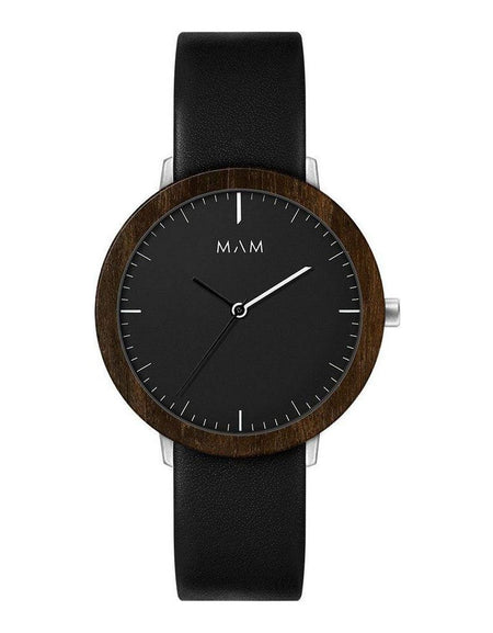 MAM Unisex Wristwatch MAM621 (Ø 39mm) - Black Stainless Steel Bracelet, Brown Box