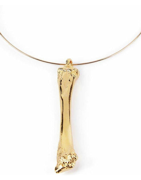 Ladies' Necklace Shabama Been Brass gold-plated Rigid 13 cm-0