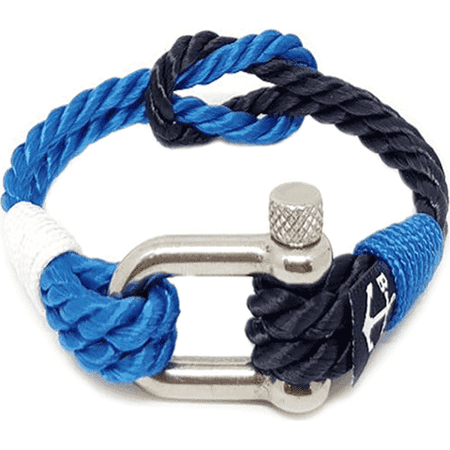 Twisted Blue Rope Nautical Bracelet-0