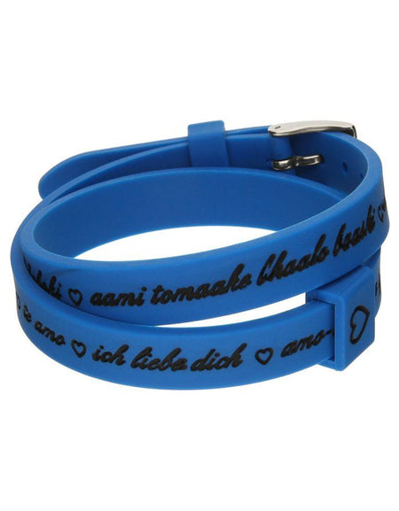 Il MEZZOMETRO Mod. I LOVE YOU SILVER - Bracciale in silicone/silicone bracelet-0