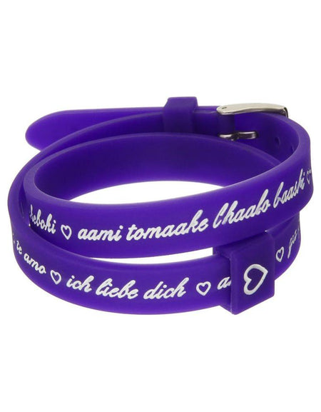 Il MEZZOMETRO Mod. I LOVE YOU SILVER - Bracciale in silicone/silicone bracelet-0