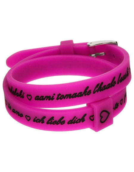 Il MEZZOMETRO Mod. I LOVE YOU SILVER - Bracciale in silicone/silicone bracelet-0