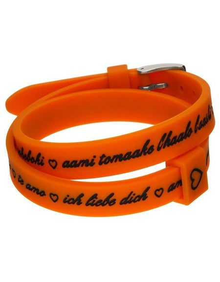 Il MEZZOMETRO Mod. I LOVE YOU SILVER - Bracciale in silicone/silicone bracelet-0