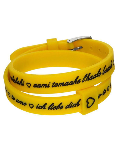 Il MEZZOMETRO Mod. I LOVE YOU SILVER - Bracciale in silicone/silicone bracelet-0