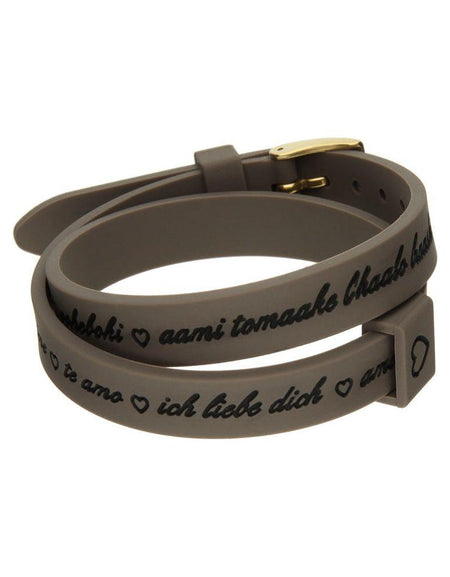 Il MEZZOMETRO Mod. I LOVE YOU GOLD - Bracciale in silicone/silicone bracelet-0