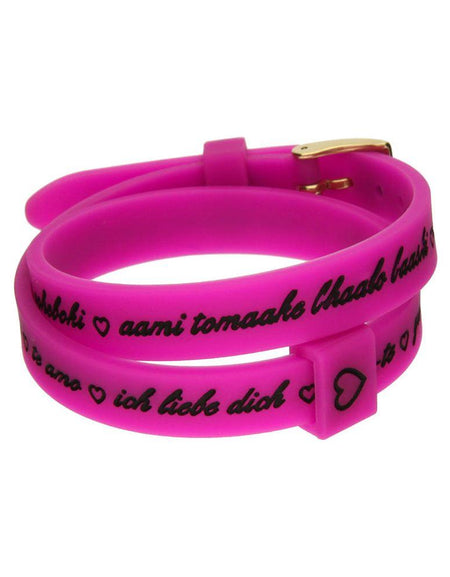 Il MEZZOMETRO Mod. I LOVE YOU GOLD - Bracciale in silicone/silicone bracelet-0