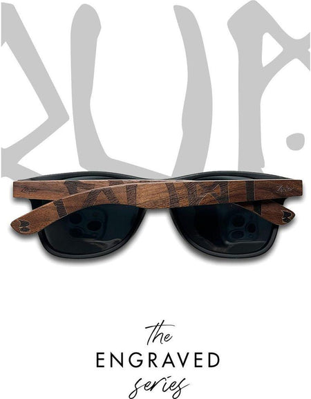 Eyewood | Engraved wooden sunglasses - Viking Runes - Soumi